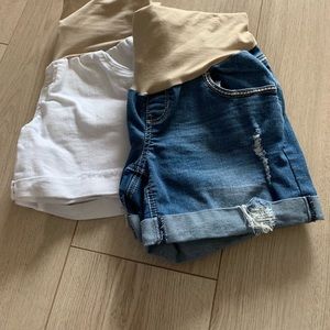 2 pairs maternity shorts